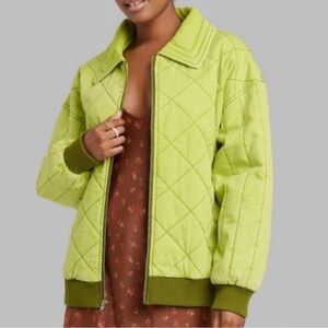 Wild Fable Green Quilted Jacket Cotton Women Size S